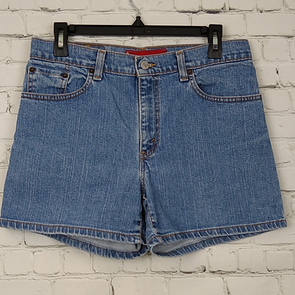 Vtg Levi' Denim Blue Jean Shorts 9 JR Low Stretch - Picture 2 of 8